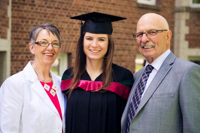 graduate with parents