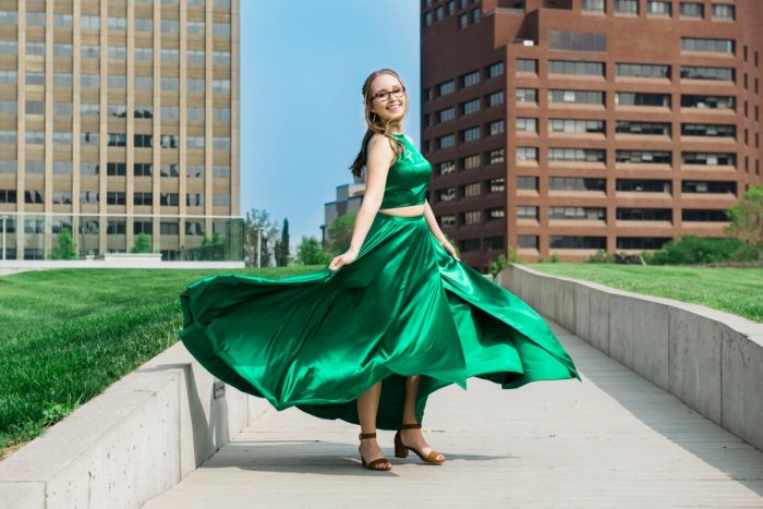 green grad gown edmonton